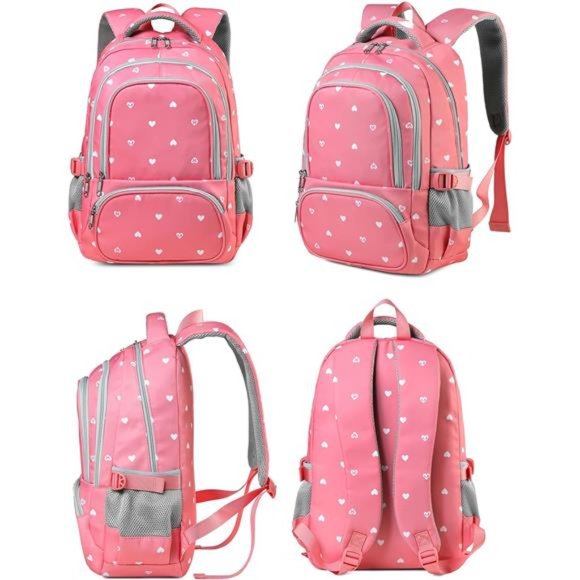 Travel Backpack Girls Pink Bookbags Kindergarten Primary Elementary School Bags - Picture 7 of 7